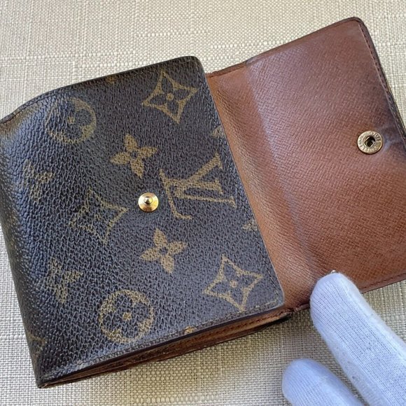 Vintage Louis Vuitton Wallet Card Holder Brown Leather Trifold Purse Made France - Picture 9 of 12